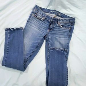 American eagle skinny jeans size 4 short